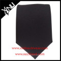 100% Silk Jacquard Woven Slim Skinny Black Tie